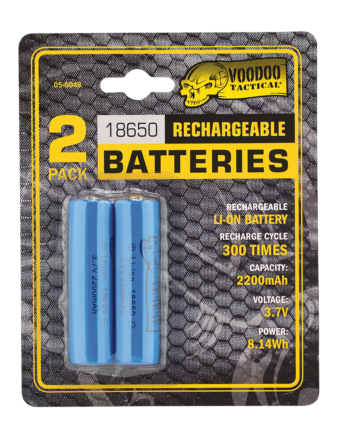 18650 Lithium-Ion Rechargeable Bartries - 2Pk