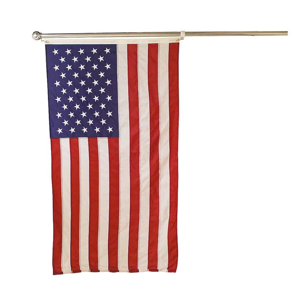 United States Flag with Pole MADE IN USA