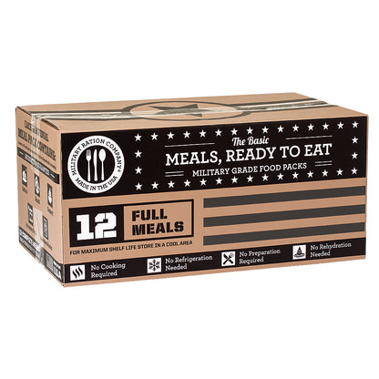 MRE Basic - Case of 12 Essential Reasy-To-East Survival Meals