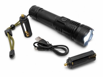 P50 LED Rechargeable Flashlights with Accessories – 5 Pack